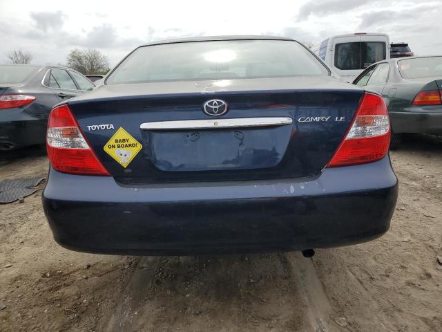 4T1BE32K82U607751 - 2002 TOYOTA CAMRY LE BLUE photo 6