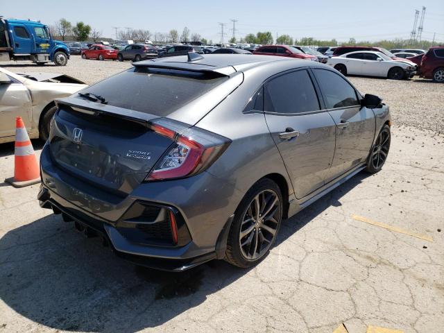 SHHFK7H98MU223067 - 2021 HONDA CIVIC SPORT TOURING GRAY photo 3