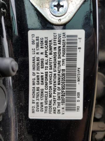 19XFB2F95DE053618 - 2013 HONDA CIVIC EXL Qara foto 12