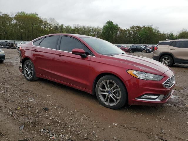 3FA6P0HD3HR312182 - 2017 FORD FUSION SE RED photo 4