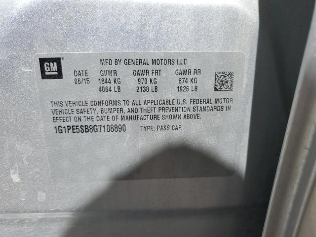 1G1PE5SB8G7108890 - 2016 CHEVROLET CRUZE LIMI LT GRAY photo 12