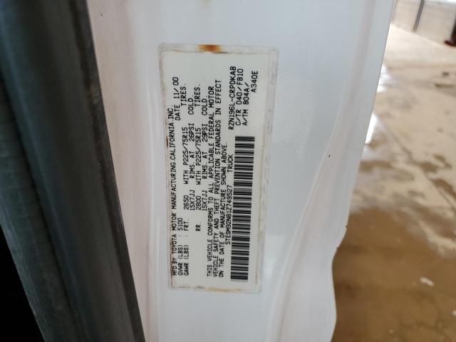 5TESM92N81Z749527 - 2001 TOYOTA TACOMA XTRACAB PRERUNNER თეთრი ფოტო 12