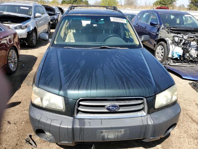 JF1SG63613H726596 - 2003 SUBARU FORESTER 2.5X GREEN photo 5