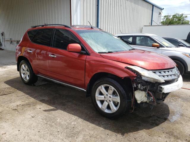 JN8AZ08T37W502652 - 2007 NISSAN MURANO SL RED photo 4