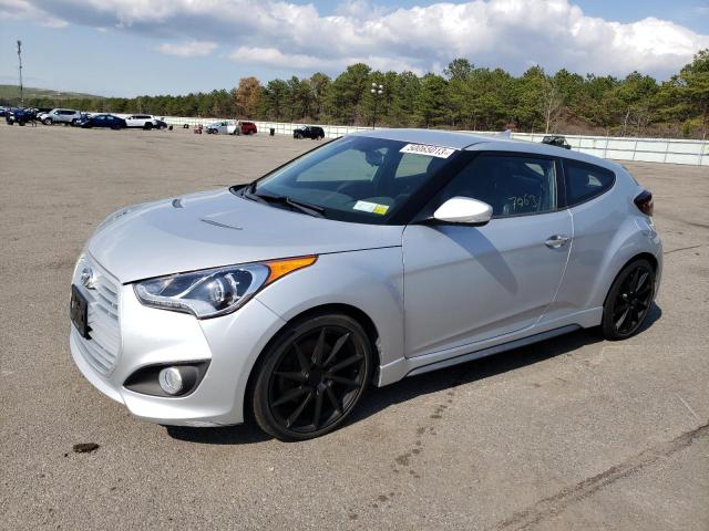 KMHTC6AE6DU143840 - 2013 HYUNDAI VELOSTER TURBO SILVER photo 1