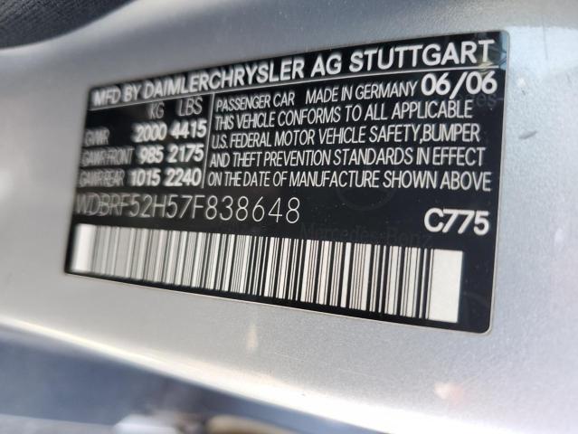 WDBRF52H57F838648 - 2007 MERCEDES-BENZ C 230 SILVER photo 12