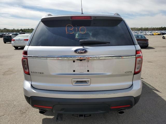 1FM5K8F88DGA03006 - 2013 FORD EXPLORER LIMITED SILVER photo 6