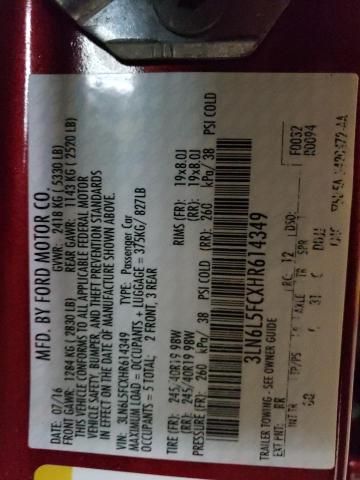 3LN6L5FCXHR614349 - 2017 LINCOLN MKZ RESERVE წითელი ფოტო 13