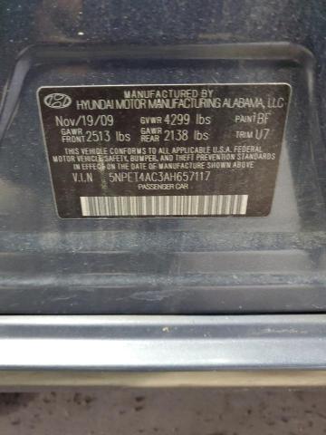 5NPET4AC3AH657117 - 2010 HYUNDAI SONATA GLS GRAY photo 12