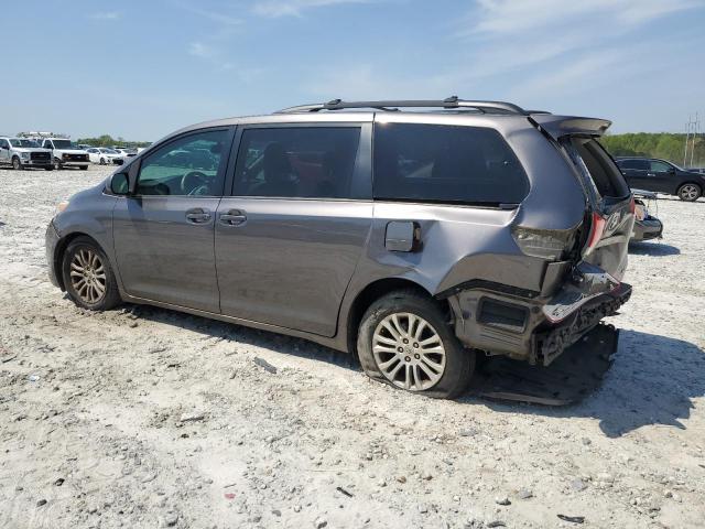 5TDYK3DC4ES446790 - 2014 TOYOTA SIENNA XLE GRAY photo 2