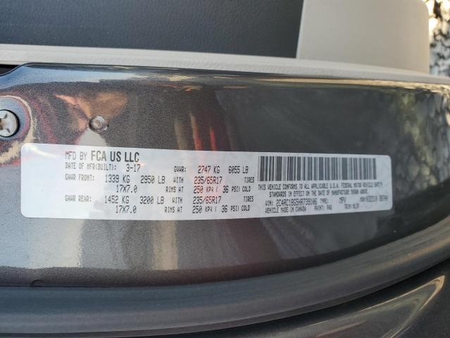 2C4RC1BG5HR739106 - 2017 CHRYSLER PACIFICA TOURING L GRAY photo 14