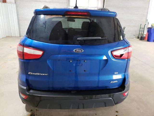 MAJ6P1UL0JC174821 - 2018 FORD ECOSPORT SE BLUE photo 6