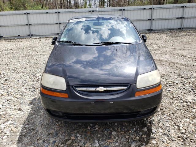 KL1TD52605B310507 - 2005 CHEVROLET AVEO BASE BLACK photo 5