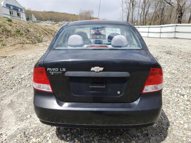 KL1TD52605B310507 - 2005 CHEVROLET AVEO BASE BLACK photo 6