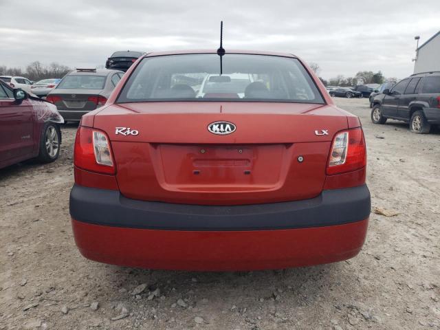 KNADE223396578350 - 2009 KIA RIO BASE RED photo 6