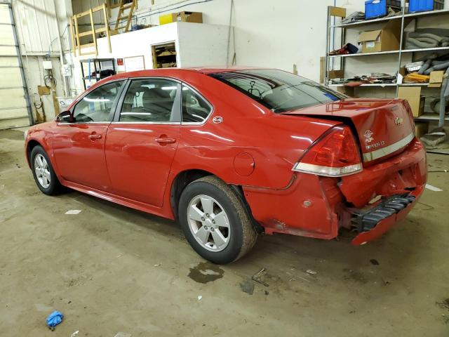 2G1WT57K091299361 - 2009 CHEVROLET IMPALA 1LT RED photo 2