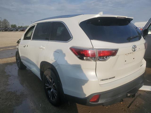 5TDJKRFH7GS273346 - 2016 TOYOTA HIGHLANDER XLE WHITE photo 2