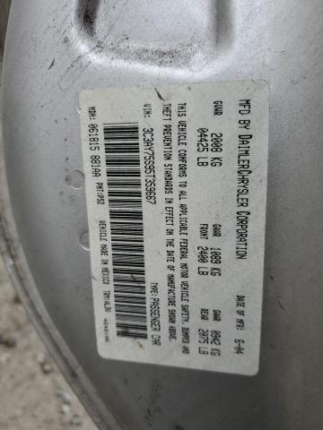 3C3AY75S95T359667 - 2005 CHRYSLER PT CRUISER GT SILVER photo 13