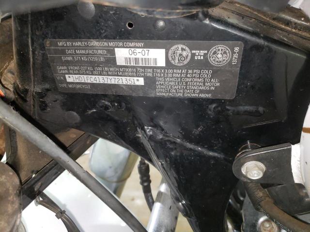 1HD1FC4137Y721351 - 2007 HARLEY-DAVIDSON FLHTCUI 白色 照片 9