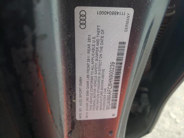 WUAWAAFC8HN900239 - 2017 AUDI RS7 PRESTIGE GRAY photo 13