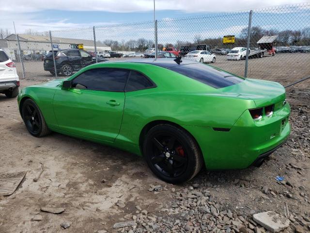 2G1FG1ED0B9131406 - 2011 CHEVROLET CAMARO LT GREEN photo 2