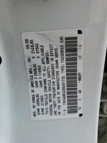 19UUA86229A001732 - 2009 ACURA TL WHITE photo 12