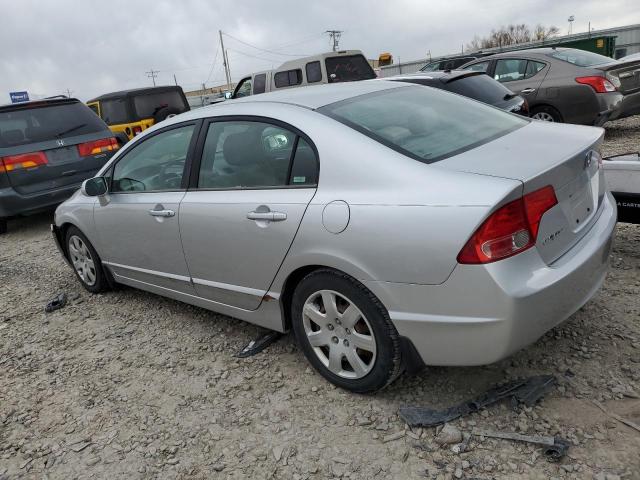 1HGFA16506L083339 - 2006 HONDA CIVIC LX SILVER photo 2