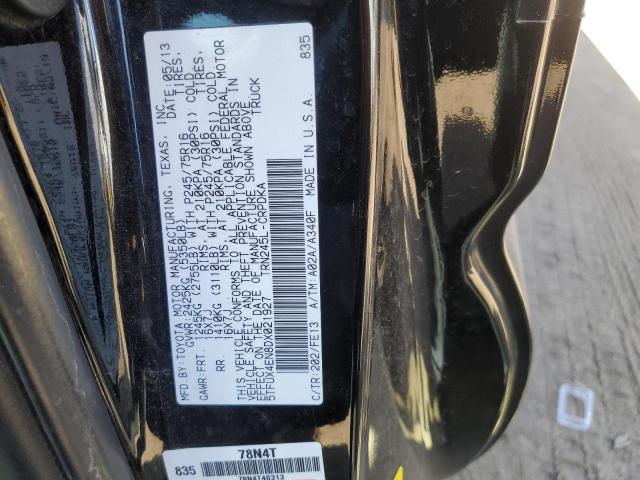 5TFUX4EN8DX021927 - 2013 TOYOTA TACOMA ACCESS CAB შავი ფოტო 12