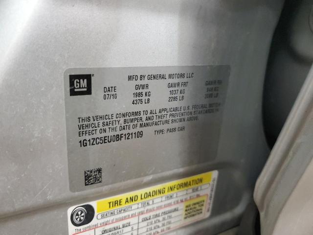 1G1ZC5EU0BF121109 - 2011 CHEVROLET MALIBU 1LT SILVER photo 12