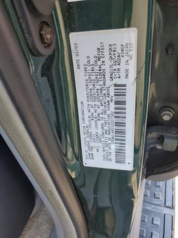 JTEBU14R030007302 - 2003 TOYOTA 4RUNNER SR5 GREEN photo 13