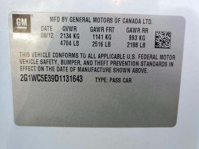 2G1WC5E39D1131643 - 2013 CHEVROLET IMPALA LTZ WHITE photo 12