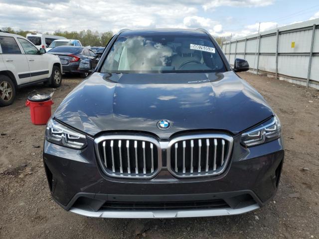 5UX53DP09N9M48975 - 2022 BMW X3 XDRIVE30I CHARCOAL photo 5