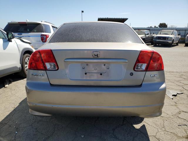 2HGES16514H534345 - 2004 HONDA CIVIC LX BEIGE photo 6