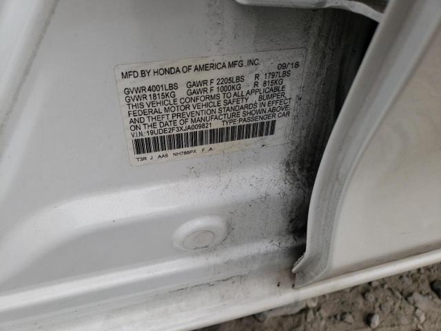 19UDE2F3XJA009821 - 2018 ACURA ILX BASE WATCH PLUS WHITE photo 12