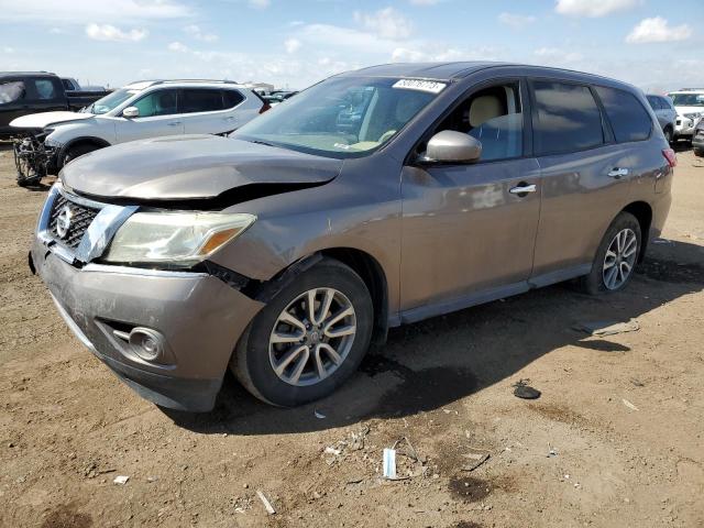 5N1AR2MM8EC604433 - 2014 NISSAN PATHFINDER S BROWN photo 1