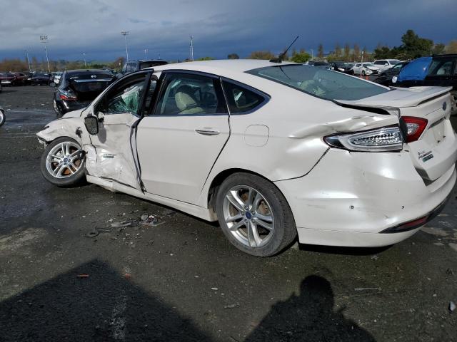 3FA6P0SU7GR306201 - 2016 FORD FUSION TITANIUM PHEV WHITE photo 2