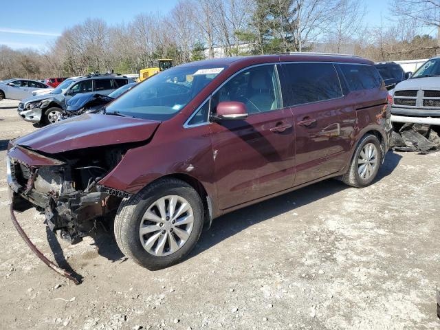 KNDMC5C12F6059373 - 2015 KIA SEDONA EX MAROON photo 1