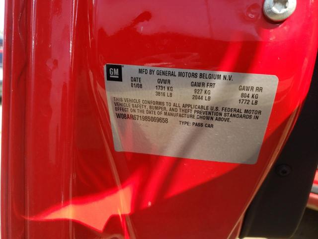 W08AR671985069658 - 2008 SATURN ASTRA XE RED photo 12