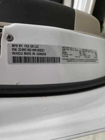 2C4RC1BG1NR169231 - 2022 CHRYSLER PACIFICA TOURING L Ağ foto 13