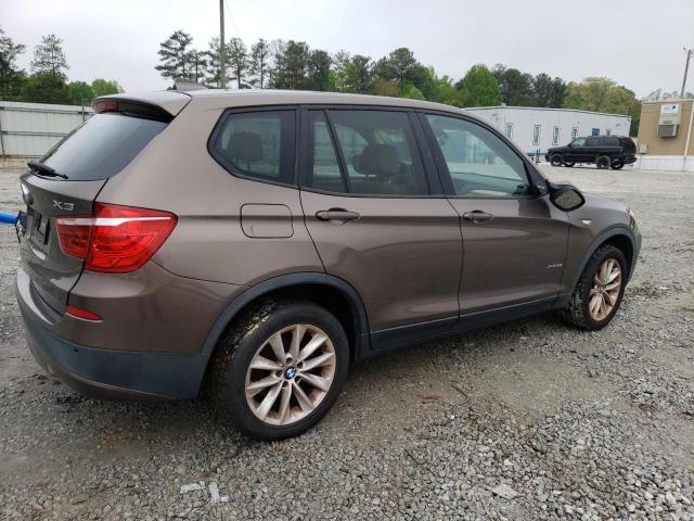 5UXWX9C52D0A12367 - 2013 BMW X3 XDRIVE28I BROWN photo 3