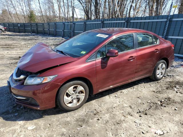 2HGFB2F56DH562023 - 2013 HONDA CIVIC LX MAROON photo 1