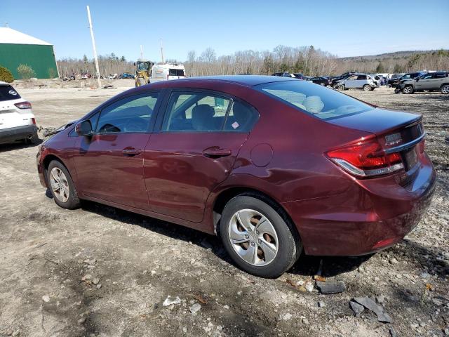 2HGFB2F56DH562023 - 2013 HONDA CIVIC LX MAROON photo 2