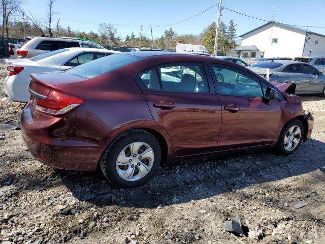 2HGFB2F56DH562023 - 2013 HONDA CIVIC LX MAROON photo 3