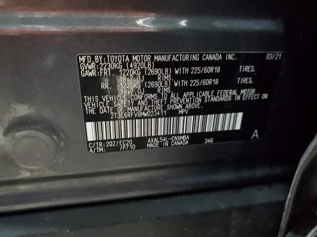 2T3E6RFV6MW023411 - 2021 TOYOTA RAV4 XSE GRAY photo 13