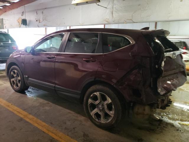 2HKRW2H50KH662894 - 2019 HONDA CR-V EX BURGUNDY photo 2