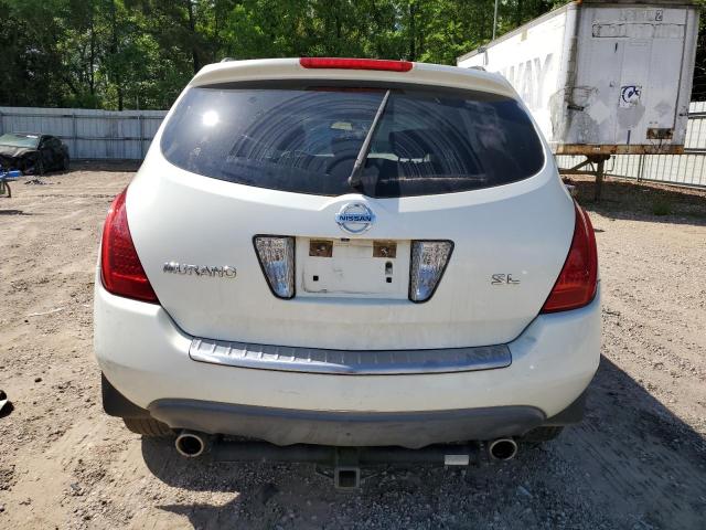 JN8AZ08T57W507612 - 2007 NISSAN MURANO SL WHITE photo 6