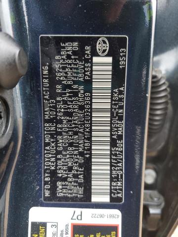 4T1BF1FK8EU326369 - 2014 TOYOTA CAMRY L BLACK photo 12