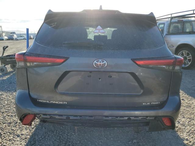 5TDGZRBH5NS583679 - 2022 TOYOTA HIGHLANDER XLE GRAY photo 6