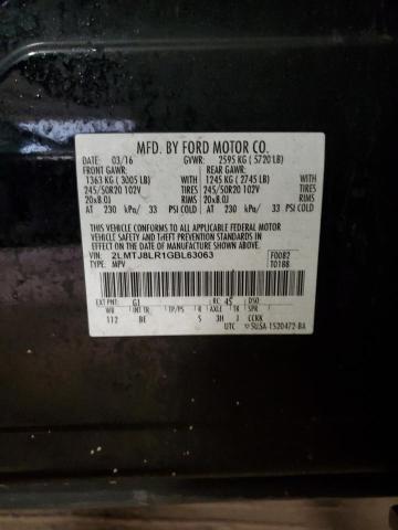 2LMTJ8LR1GBL63063 - 2016 LINCOLN MKX RESERVE 黑色 照片 13