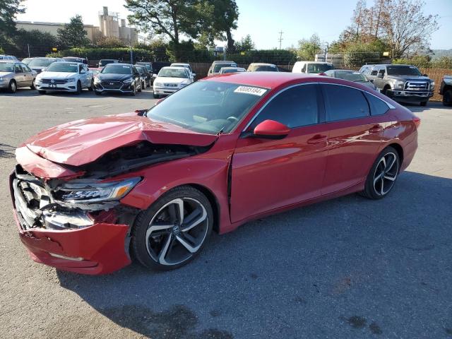 1HGCV1F30KA127142 - 2019 HONDA ACCORD SPORT RED photo 1